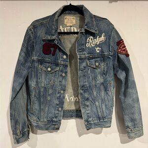 POLO Ralph Lauren Spartans Patch Denim Jacket Limited Edition Size S